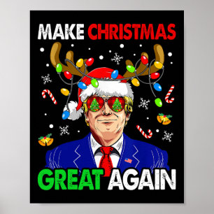 Poster Faça Excelente De Natal Novamente Papais noeis Eng