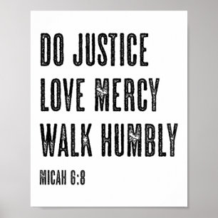Poster Faça Justiça Misericórdia Caminhe Humildemente Miq