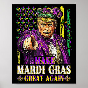 Poster Faça Mardi Gras Excelente Novamente Divertido Mard