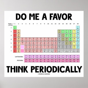 Poster Faça-Me Um Favor Pensar Periodicamente (Mesa Perió