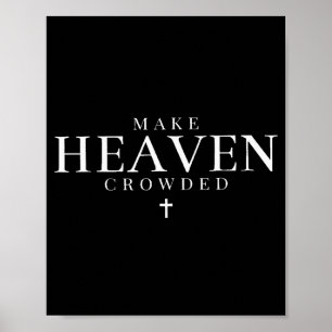 Poster Faça o Céu Lotado Cruz Minimalista Cristão Rel