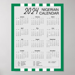 Poster Faça o download do calendário nigeriano de 2024: U
