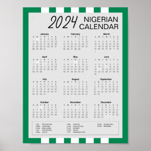 Poster Faça o download do calendário nigeriano de 2024: U