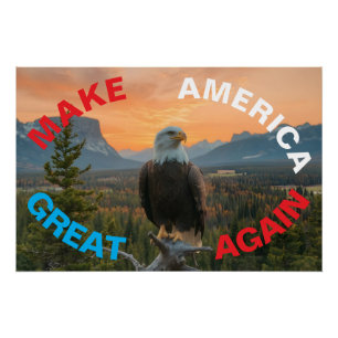 PÓSTER FAÇA O EXCELENTE AMERICANO NOVAMENTE SUNRISMO DE Á