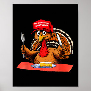 Poster Faça o Excelente de Ação de Graças novamente Trump