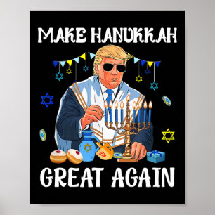 Poster Faça o Excelente de Hanukkah de novo Trump judeu U