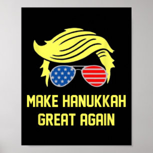 Poster Faça o Excelente de Hanukkah novamente Trump 47 Ha