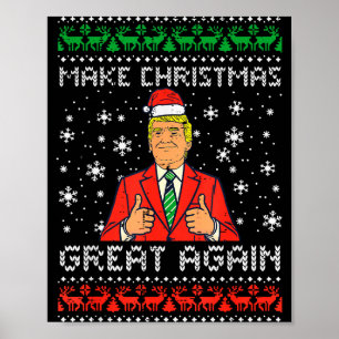 Poster Faça o Natal Grande Novamente Engraçado Trump Home