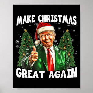 Poster Faça o Natal Grande Novamente Funny Santa Trump 20