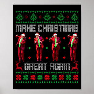 Poster Faça o Natal Grande Novamente Papai Noel Trump Dan