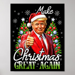 Poster Faça o Natal Grande Novamente Xmas Divertido Papai