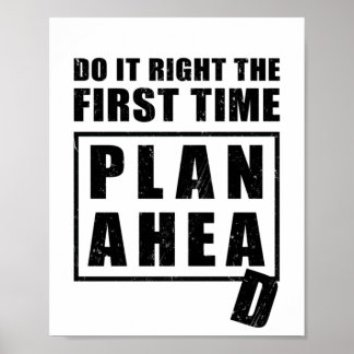Poster Faça-o pela primeira vez - Planeje em Frente