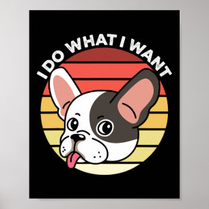 Poster Faça o que eu quero que o francês retro francês Bu
