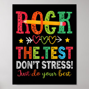 Poster Faça o teste, não se estresse, faça seu melhor pro