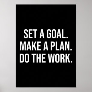 Poster Faça O Trabalho - Motivação Do Hustle Gym De Suces