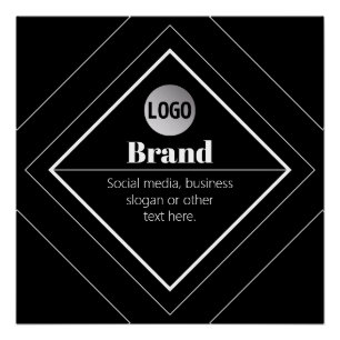 Póster Faça o Upload do Seu Logotipo e Design de Texto Pe