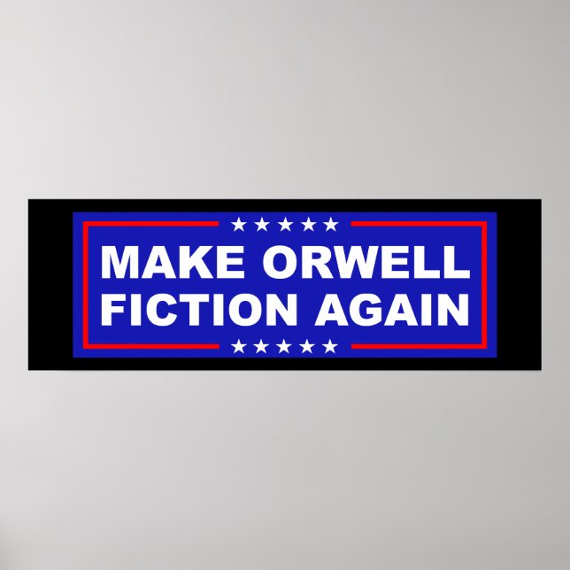 Poster Faça Orwell Ficção Novamente (Frente)