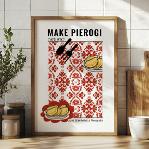 Póster Faça Pierogi não Guerra - Babcia [NOME PERSONALIZA