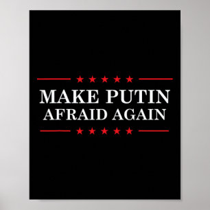 Poster Faça Putin Ter Miedo Novamente - Apoie a Ucrânia e