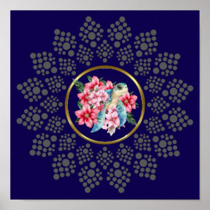 Poster Faça Seu Próprio Mandala Com Imagem Do Centro De T