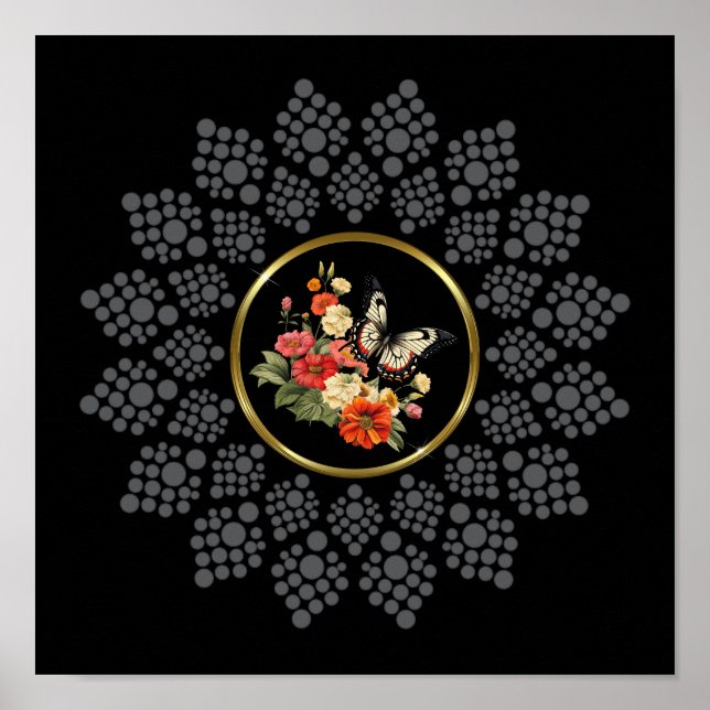 Poster Faça Seu Próprio Mandala Com O Modelo De Imagem Ce (Frente)