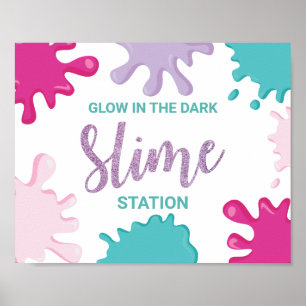 Poster Faça seu próprio sinal de aniversário da Slime 