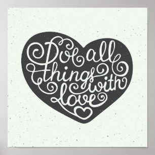 Poster Faça todas as coisas com amor