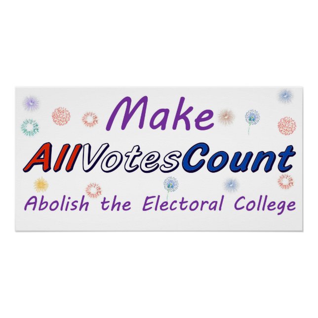 Póster Faça Todos os Votos Contarem, Pôsteres (Frente)