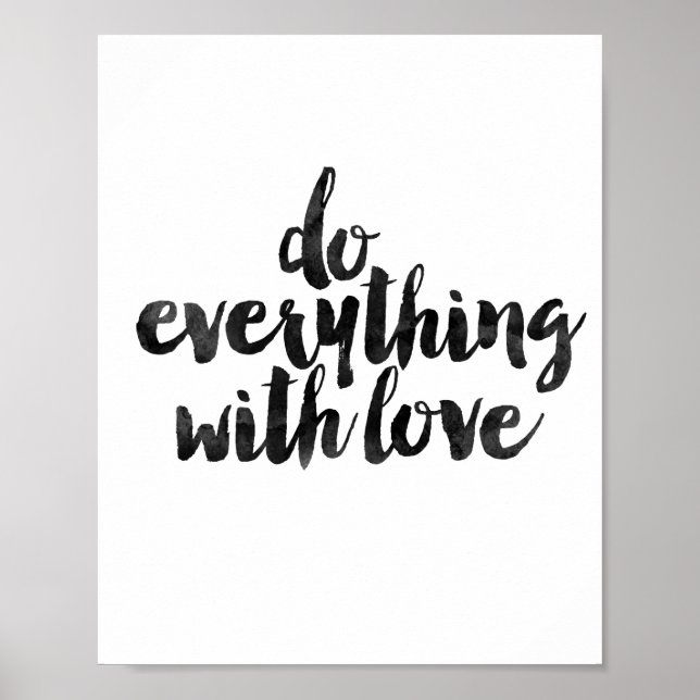 Poster Faça Tudo Com Amor (Frente)