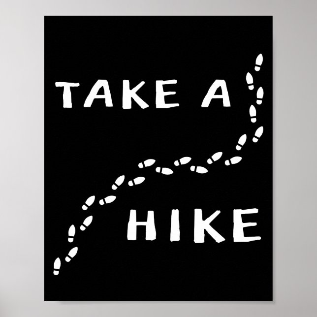 Poster Faça uma caminhada - Design de passos (Frente)