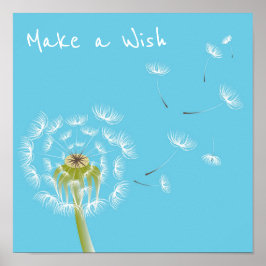 Poster Faça uma citação de Dandelion céu azul e branco
