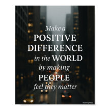Faça uma diferença positiva" Arte de parede inspir