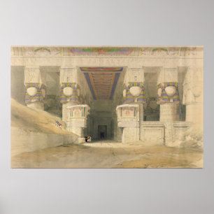 Poster Facade do Templo de Hathor