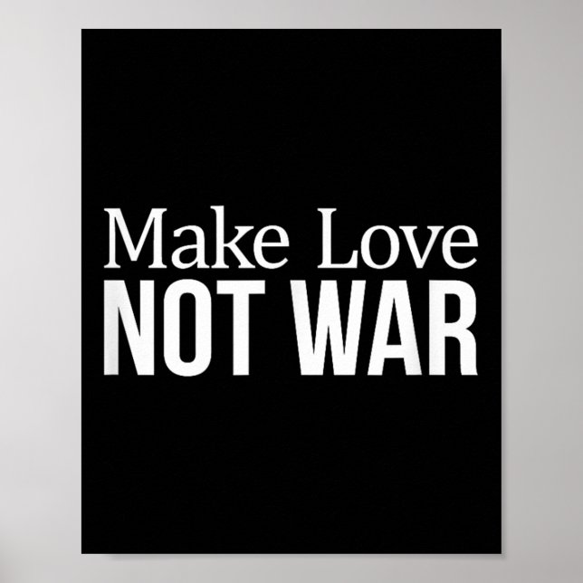 Poster Façam Amor - Não Guerra -  (Frente)