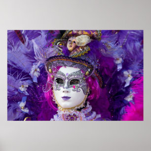 Poster Face A Uma Figurança De Carnaval, Veneza