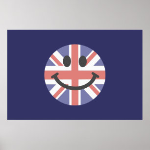 Poster Face da bandeira britânica