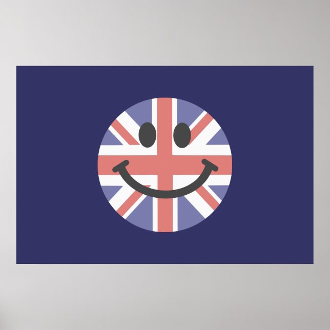 Poster Face da bandeira britânica (Frente)