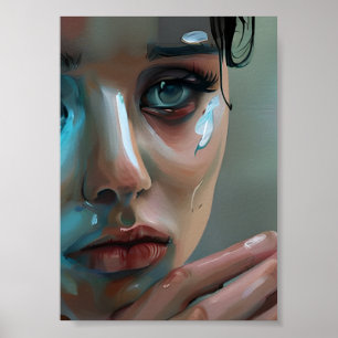 Poster Face das mulheres Trabalho de arte gerado por AI