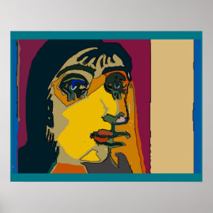 Póster Face de abstrato