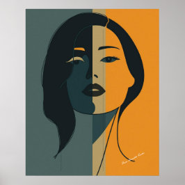 Poster Face de Abstrato minimalista - Arte Moderna de Boh