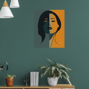 Poster Face de Abstrato minimalista - Arte Moderna de Boh