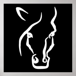 Poster Face de Cavalo Branco