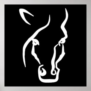 Poster Face de Cavalo Branco