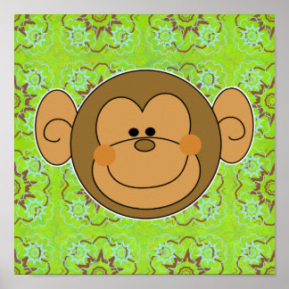 Poster Face de macaco Bobo bonito