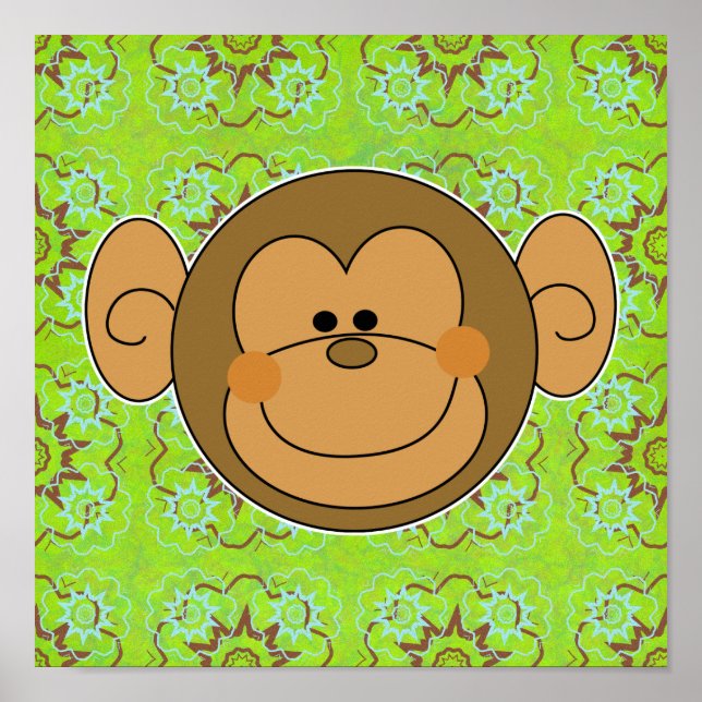 Poster Face de macaco Bobo bonito (Frente)