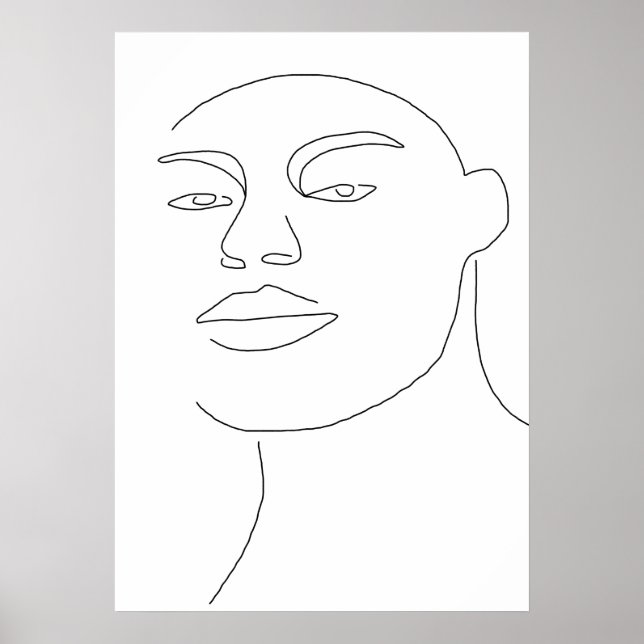 Poster Face masculina (Frente)