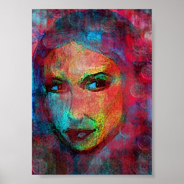 Poster face multicolor (Frente)