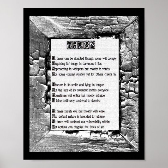 Póster Faces de Sin (Frente)