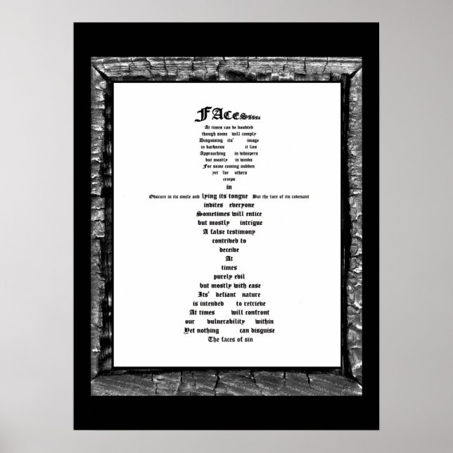 Póster Faces de Sin (Frente)