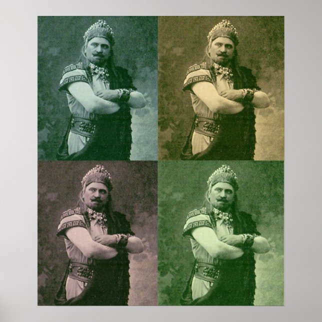 Póster faces de uma cantora de ópera francesa maluca de 1 (Frente)